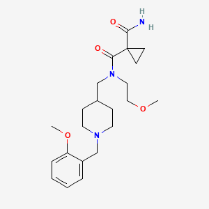 molecular formula C22H33N3O4 B5062293 N~1~-{[1-(2-methoxybenzyl)-4-piperidinyl]methyl}-N~1~-(2-methoxyethyl)-1,1-cyclopropanedicarboxamide 