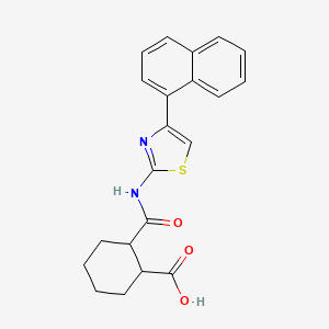 molecular formula C21H20N2O3S B5062295 2-({[4-(1-naphthyl)-1,3-thiazol-2-yl]amino}carbonyl)cyclohexanecarboxylic acid 