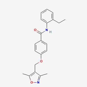 molecular formula C21H22N2O3 B5062306 4-[(3,5-dimethyl-4-isoxazolyl)methoxy]-N-(2-ethylphenyl)benzamide 