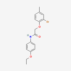 molecular formula C17H18BrNO3 B5062322 2-(2-bromo-4-methylphenoxy)-N-(4-ethoxyphenyl)acetamide 