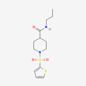 molecular formula C13H20N2O3S2 B5062327 N-propyl-1-(2-thienylsulfonyl)-4-piperidinecarboxamide 