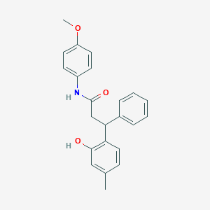 molecular formula C23H23NO3 B506233 3-(2-hydroxy-4-methylphenyl)-N-(4-methoxyphenyl)-3-phenylpropanamide 