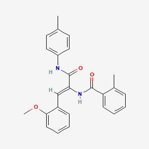 molecular formula C25H24N2O3 B5062364 N-(2-(2-methoxyphenyl)-1-{[(4-methylphenyl)amino]carbonyl}vinyl)-2-methylbenzamide 