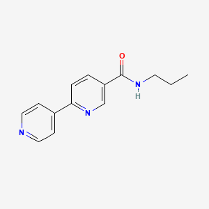 molecular formula C14H15N3O B5062369 N-propyl-2,4'-bipyridine-5-carboxamide trifluoroacetate 