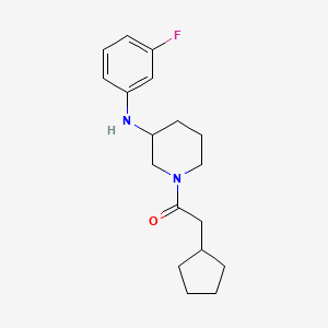 molecular formula C18H25FN2O B5062395 1-(cyclopentylacetyl)-N-(3-fluorophenyl)-3-piperidinamine 