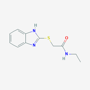 molecular formula C11H13N3OS B506240 2-(1H-benzimidazol-2-ylsulfanyl)-N-ethylacetamide 