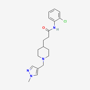 molecular formula C19H25ClN4O B5062417 N-(2-chlorophenyl)-3-{1-[(1-methyl-1H-pyrazol-4-yl)methyl]-4-piperidinyl}propanamide 