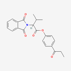 molecular formula C22H21NO5 B5062432 4-propionylphenyl 2-(1,3-dioxo-1,3-dihydro-2H-isoindol-2-yl)-3-methylbutanoate 