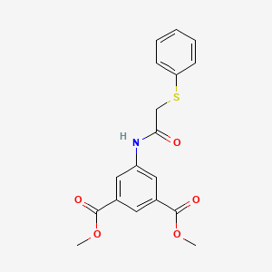 molecular formula C18H17NO5S B5062435 dimethyl 5-{[(phenylthio)acetyl]amino}isophthalate 