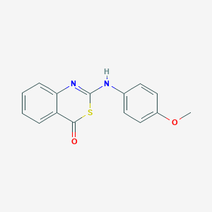 molecular formula C15H12N2O2S B506244 2-(4-Methoxy-phenylamino)-benzo[d][1,3]thiazin-4-one 