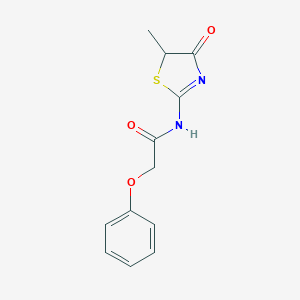 molecular formula C12H12N2O3S B506245 N-(5-Methyl-4-oxo-4,5-dihydro-thiazol-2-yl)-2-phenoxy-acetamide 