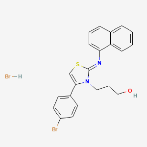molecular formula C22H20Br2N2OS B5062475 3-[4-(4-bromophenyl)-2-(1-naphthylimino)-1,3-thiazol-3(2H)-yl]-1-propanol hydrobromide 