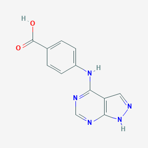 molecular formula C12H9N5O2 B506248 4-(1H-pyrazolo[3,4-d]pyrimidin-4-ylamino)benzoic acid CAS No. 361158-11-4