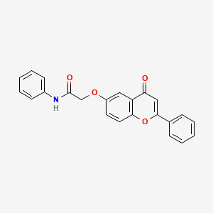 2-[(4-oxo-2-phenyl-4H-chromen-6-yl)oxy]-N-phenylacetamide