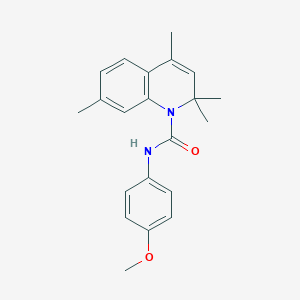 molecular formula C21H24N2O2 B506249 N-(4-methoxyphenyl)-2,2,4,7-tetramethyl-1(2H)-quinolinecarboxamide 