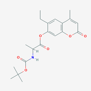 6-ethyl-4-methyl-2-oxo-2H-chromen-7-yl N-(tert-butoxycarbonyl)alaninate