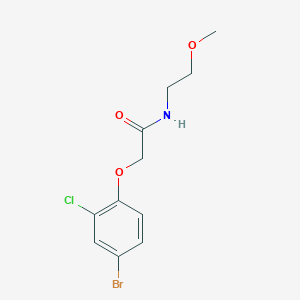 molecular formula C11H13BrClNO3 B5062506 2-(4-bromo-2-chlorophenoxy)-N-(2-methoxyethyl)acetamide 