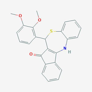 molecular formula C24H19NO3S B506252 6-(2,3-dimethoxyphenyl)-6,12-dihydro-7H-indeno[2,1-c][1,5]benzothiazepin-7-one 