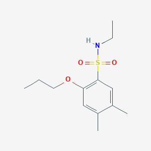 molecular formula C13H21NO3S B5062535 N-ethyl-4,5-dimethyl-2-propoxybenzenesulfonamide 