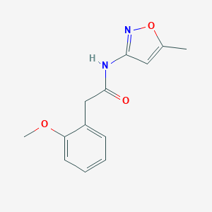 molecular formula C13H14N2O3 B506255 2-(2-methoxyphenyl)-N-(5-methyl-3-isoxazolyl)acetamide CAS No. 349438-78-4