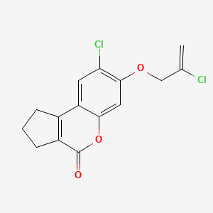 molecular formula C15H12Cl2O3 B5062552 8-chloro-7-[(2-chloro-2-propen-1-yl)oxy]-2,3-dihydrocyclopenta[c]chromen-4(1H)-one 