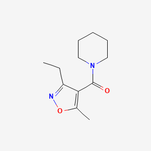 molecular formula C12H18N2O2 B5062558 1-[(3-ethyl-5-methyl-4-isoxazolyl)carbonyl]piperidine 