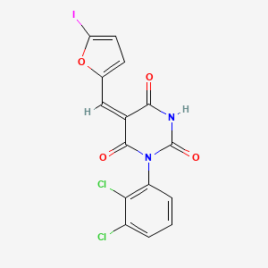 molecular formula C15H7Cl2IN2O4 B5062575 1-(2,3-dichlorophenyl)-5-[(5-iodo-2-furyl)methylene]-2,4,6(1H,3H,5H)-pyrimidinetrione 