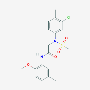 molecular formula C18H21ClN2O4S B5062579 N~2~-(3-chloro-4-methylphenyl)-N~1~-(2-methoxy-5-methylphenyl)-N~2~-(methylsulfonyl)glycinamide 
