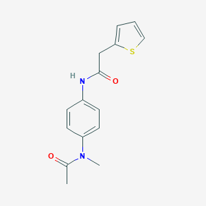 molecular formula C15H16N2O2S B506259 N-[4-(Acetyl-methyl-amino)-phenyl]-2-thiophen-2-yl-acetamide 