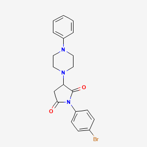 molecular formula C20H20BrN3O2 B5062592 1-(4-bromophenyl)-3-(4-phenyl-1-piperazinyl)-2,5-pyrrolidinedione 