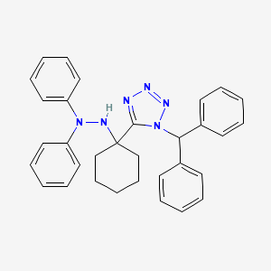 molecular formula C32H32N6 B5062617 5-[1-(2,2-diphenylhydrazino)cyclohexyl]-1-(diphenylmethyl)-1H-tetrazole 