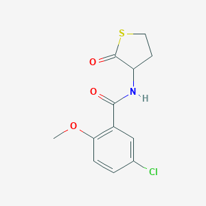 molecular formula C12H12ClNO3S B506262 5-chloro-2-methoxy-N-(2-oxothiolan-3-yl)benzamide CAS No. 6615-20-9