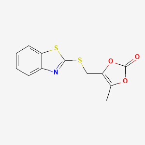 molecular formula C12H9NO3S2 B5062630 4-[(1,3-benzothiazol-2-ylthio)methyl]-5-methyl-1,3-dioxol-2-one 