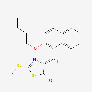 molecular formula C19H19NO2S2 B5062638 4-[(2-butoxy-1-naphthyl)methylene]-2-(methylthio)-1,3-thiazol-5(4H)-one 