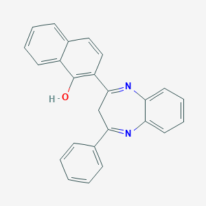molecular formula C25H18N2O B506264 2-(4-phenyl-3H-1,5-benzodiazepin-2-yl)-1-naphthol 