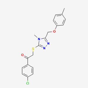 1-(4-chlorophenyl)-2-({4-methyl-5-[(4-methylphenoxy)methyl]-4H-1,2,4-triazol-3-yl}thio)ethanone