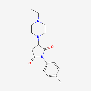 molecular formula C17H23N3O2 B5062656 3-(4-ethyl-1-piperazinyl)-1-(4-methylphenyl)-2,5-pyrrolidinedione 