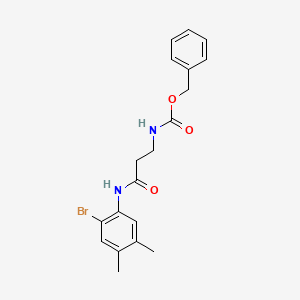 molecular formula C19H21BrN2O3 B5062678 benzyl {3-[(2-bromo-4,5-dimethylphenyl)amino]-3-oxopropyl}carbamate 