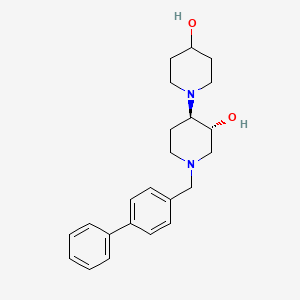 molecular formula C23H30N2O2 B5062685 (3'R*,4'R*)-1'-(4-biphenylylmethyl)-1,4'-bipiperidine-3',4-diol 