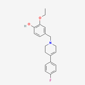 molecular formula C20H22FNO2 B5062709 2-ethoxy-4-{[4-(4-fluorophenyl)-3,6-dihydro-1(2H)-pyridinyl]methyl}phenol 