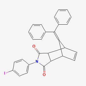 molecular formula C28H20INO2 B5062710 10-(diphenylmethylene)-4-(4-iodophenyl)-4-azatricyclo[5.2.1.0~2,6~]dec-8-ene-3,5-dione 