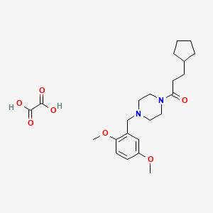 molecular formula C23H34N2O7 B5062728 1-(3-cyclopentylpropanoyl)-4-(2,5-dimethoxybenzyl)piperazine oxalate 