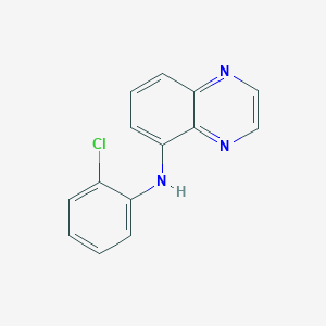 molecular formula C14H10ClN3 B506273 N-(2-chlorophenyl)-N-(5-quinoxalinyl)amine 