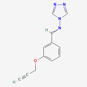 molecular formula C12H10N4O B5062744 N-[3-(2-propyn-1-yloxy)benzylidene]-4H-1,2,4-triazol-4-amine 