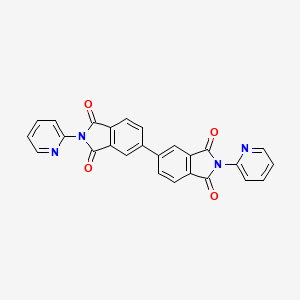 molecular formula C26H14N4O4 B5062747 2,2'-di-2-pyridinyl-1H,1'H-5,5'-biisoindole-1,1',3,3'(2H,2'H)-tetrone 