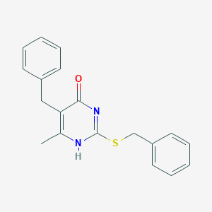 molecular formula C19H18N2OS B506275 5-benzyl-2-benzylsulfanyl-6-methyl-1H-pyrimidin-4-one 