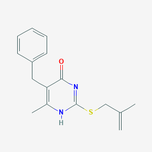 molecular formula C16H18N2OS B506276 5-benzyl-6-methyl-2-[(2-methyl-2-propenyl)sulfanyl]-4(3H)-pyrimidinone CAS No. 488796-95-8