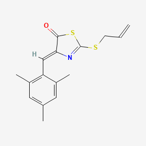 molecular formula C16H17NOS2 B5062764 2-(allylthio)-4-(mesitylmethylene)-1,3-thiazol-5(4H)-one 