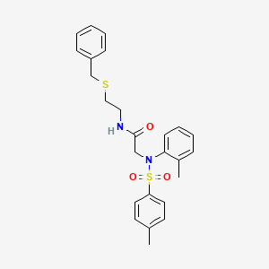 molecular formula C25H28N2O3S2 B5062772 N~1~-[2-(benzylthio)ethyl]-N~2~-(2-methylphenyl)-N~2~-[(4-methylphenyl)sulfonyl]glycinamide 