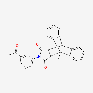 molecular formula C28H23NO3 B5062779 17-(3-acetylphenyl)-1-ethyl-17-azapentacyclo[6.6.5.0~2,7~.0~9,14~.0~15,19~]nonadeca-2,4,6,9,11,13-hexaene-16,18-dione 